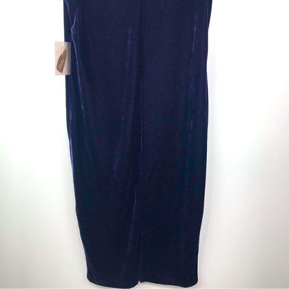 NEW Forever 21 Navy Sleeveless Velvety Sheath Dress - Picture 10 of 14